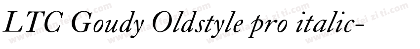 LTC Goudy Oldstyle pro italic字体转换